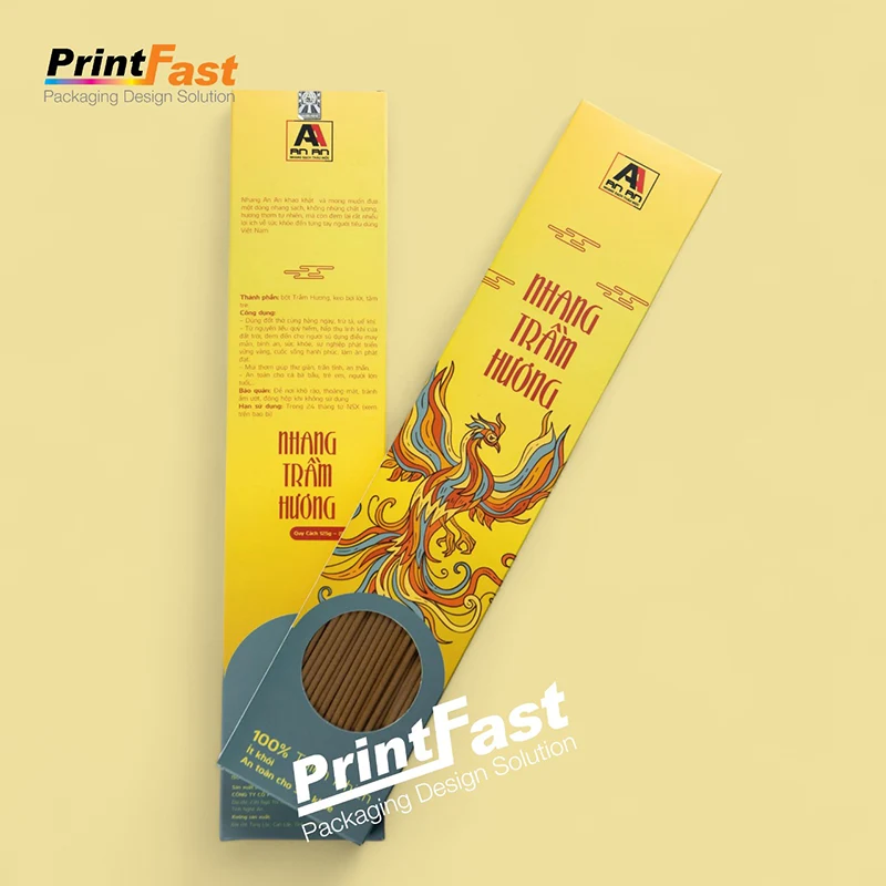 in hộp giấy đựng nụ trầm