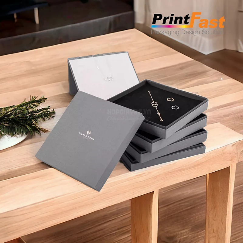 in hộp giấy đựng trang sức