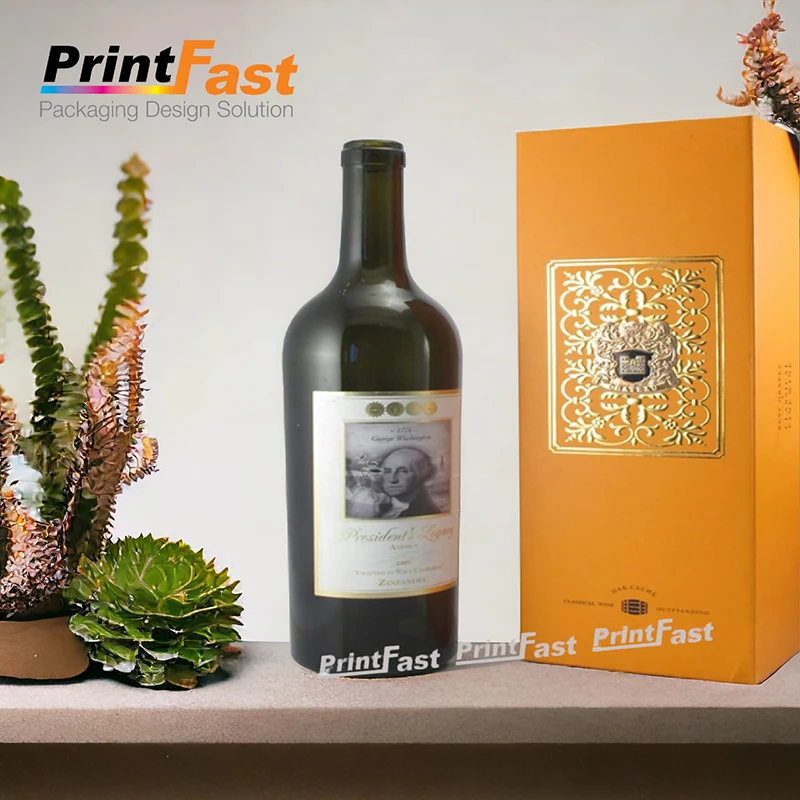 in hộp giấy đựng rượu