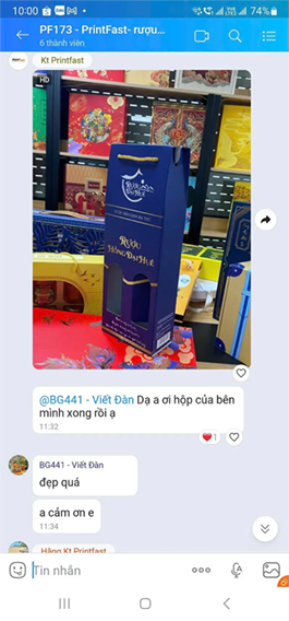 in hộp giấy tại xưởng