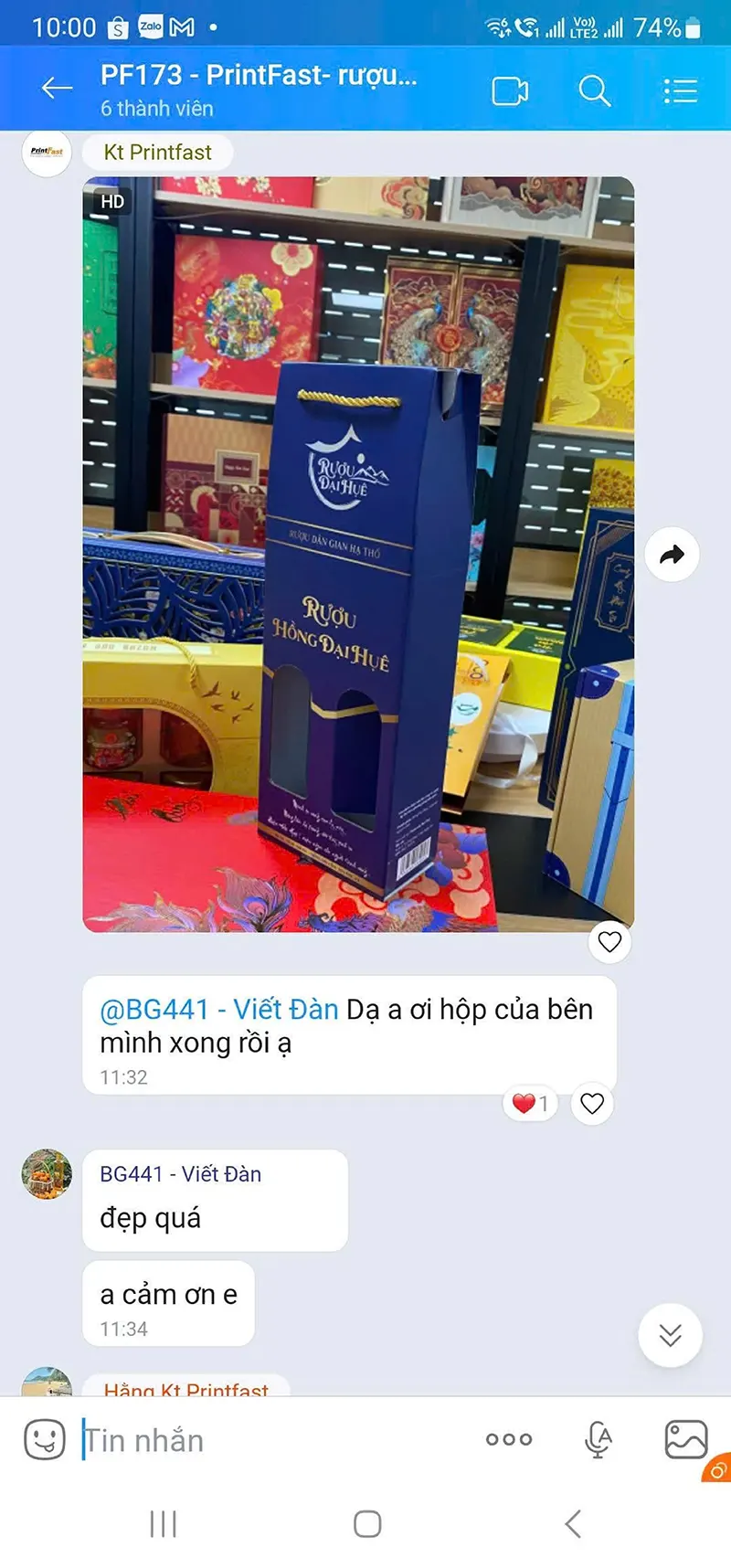in hộp giấy